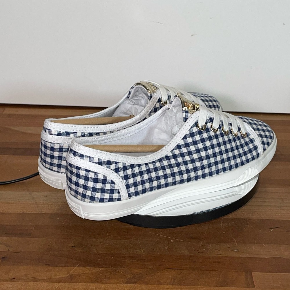 JACK ROGERS Women's Ava Sneakers, blue gingham 7.5M - Picture 3 of 10